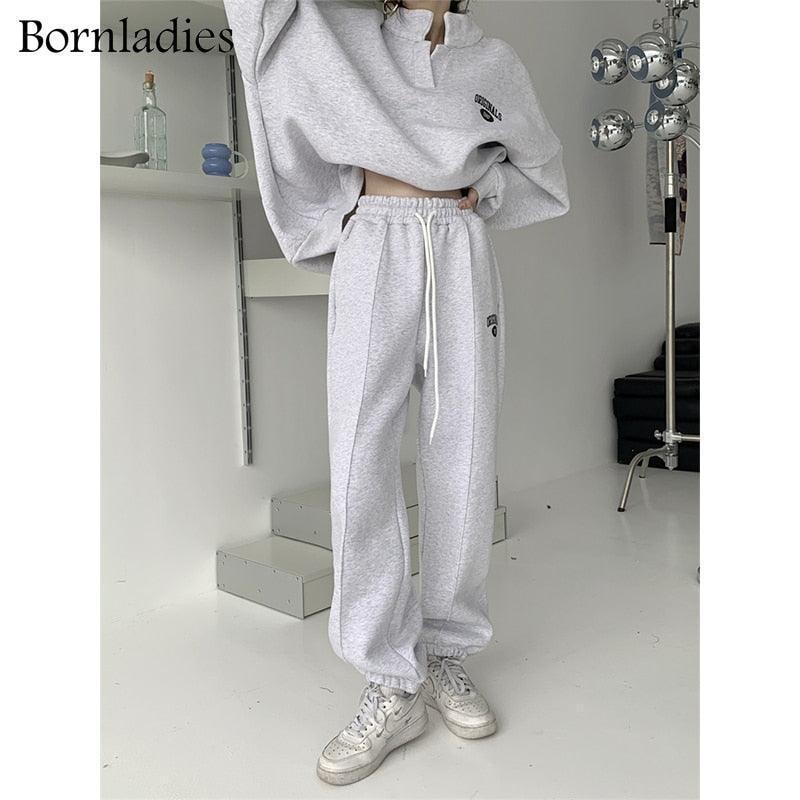 Bornladies Women Cotton Sweatshirt Suit Oversized Sets - HEPSIBAH SHOP