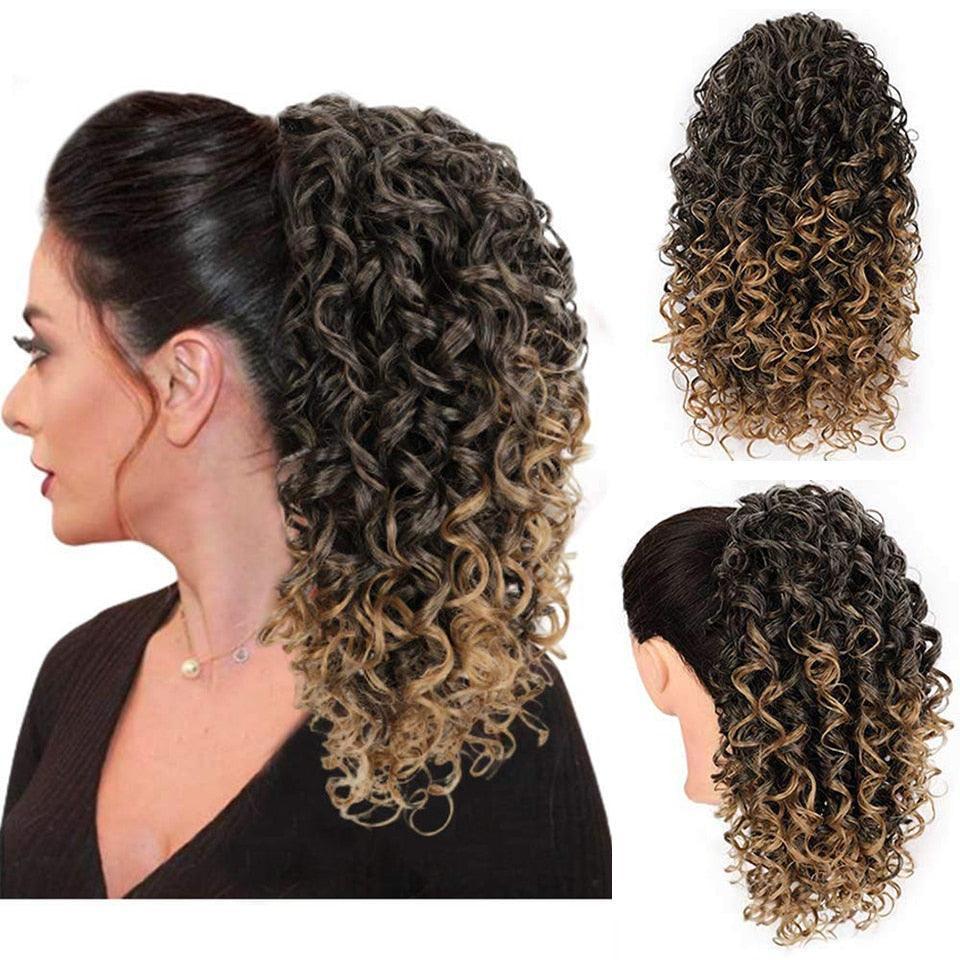 Synthetic Drawstring Puff Ponytail Afro Kinky Curly Hair Extension - HEPSIBAH SHOP