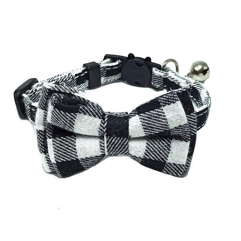 Pet Collar Cute Adjustable Plaid Cat Bow Tie - HEPSIBAH SHOP