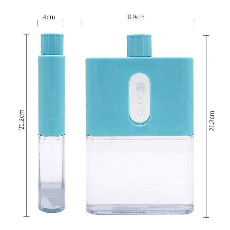 BPA FREE Travel Plastic Flat Water Bottle Flask 500ml - HEPSIBAH SHOP