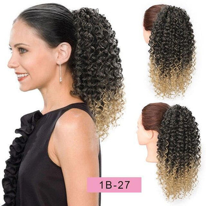 Synthetic Drawstring Puff Ponytail Afro Kinky Curly Hair Extension - HEPSIBAH SHOP