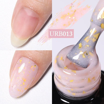 UR SUGAR 7ml Gold Glitter Gel Nail Polish Platinum Shining Mineral Sequins Soak Off UV LED Gel Nail Semi Permanent Manicure - HEPSIBAH SHOP