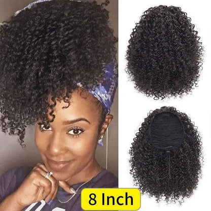 Synthetic Drawstring Puff Ponytail Afro Kinky Curly Hair Extension - HEPSIBAH SHOP