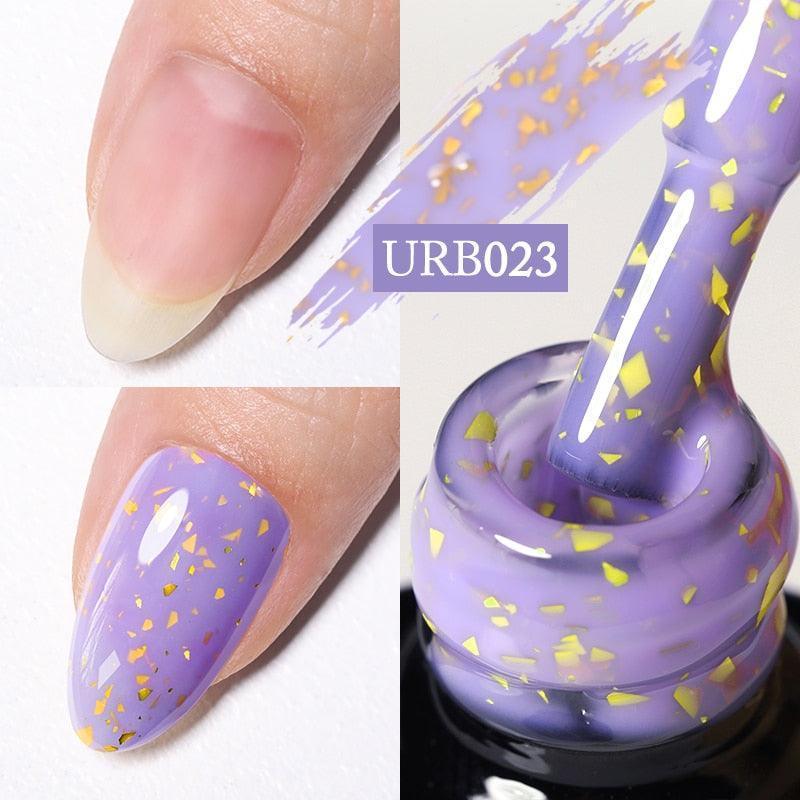 UR SUGAR 7ml Gold Glitter Gel Nail Polish Platinum Shining Mineral Sequins Soak Off UV LED Gel Nail Semi Permanent Manicure - HEPSIBAH SHOP