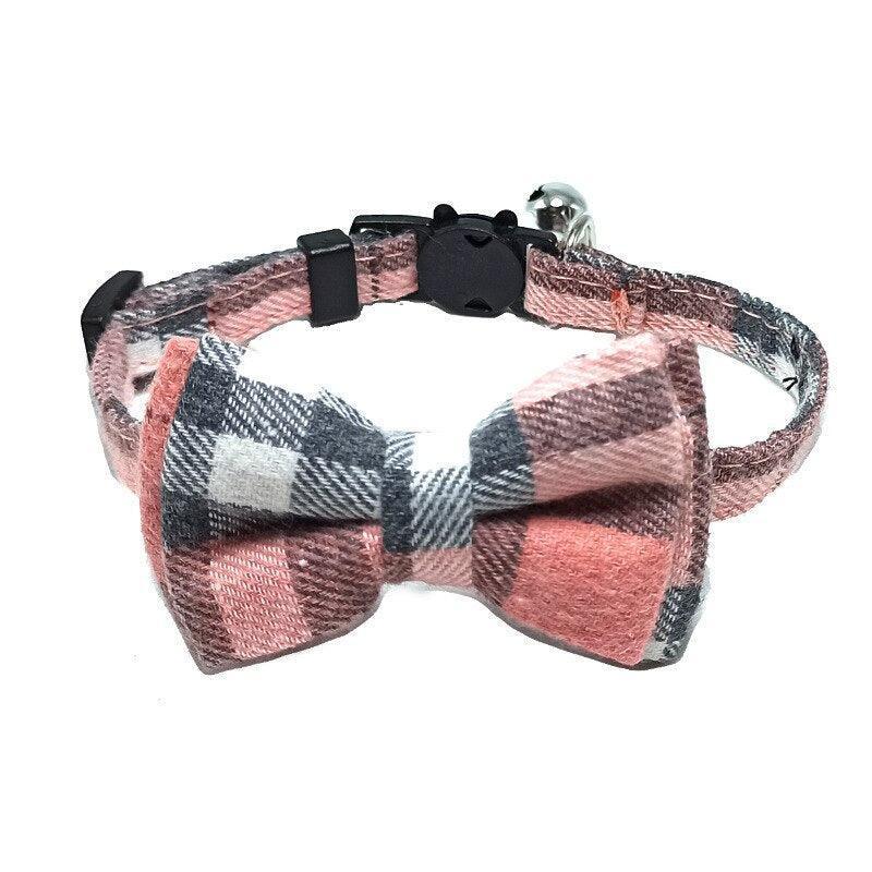 Pet Collar Cute Adjustable Plaid Cat Bow Tie - HEPSIBAH SHOP