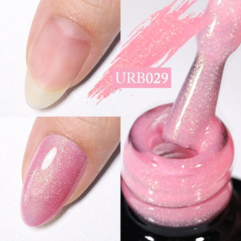 UR SUGAR 7ml Gold Glitter Gel Nail Polish Platinum Shining Mineral Sequins Soak Off UV LED Gel Nail Semi Permanent Manicure - HEPSIBAH SHOP