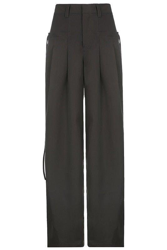 HEYounGIRL Shirring Casual Wide Leg Pants Women - HEPSIBAH SHOP