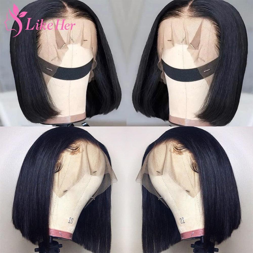 Straight Bob Wig Lace Front Human Hair - HEPSIBAH SHOP