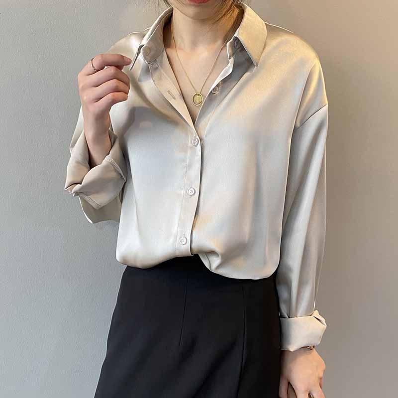 Silk Korean Office Ladies Elegant Shirt Blouse - HEPSIBAH SHOP