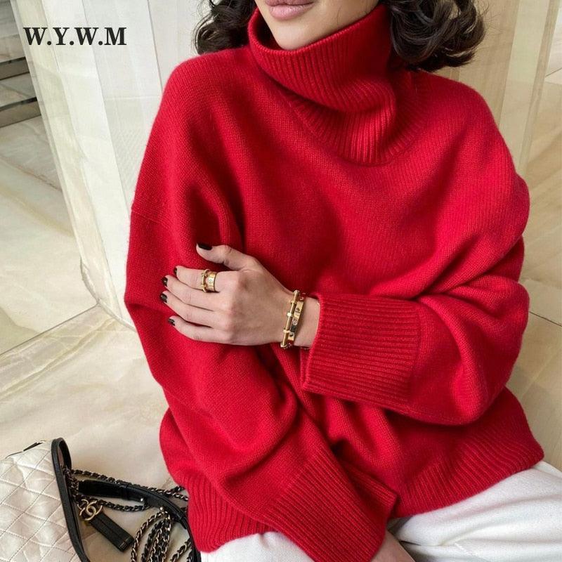 WYWM Cashmere Elegant Turtle Neck Women Sweater - HEPSIBAH SHOP