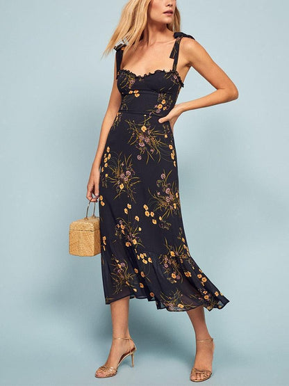 Dresses Women Elegant Vintage Floral Summer Dress - HEPSIBAH SHOP