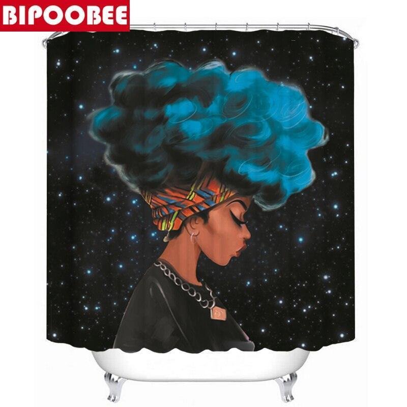 African American Women Shower Curtain Set - HEPSIBAH SHOP