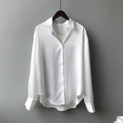 Silk Korean Office Ladies Elegant Shirt Blouse - HEPSIBAH SHOP