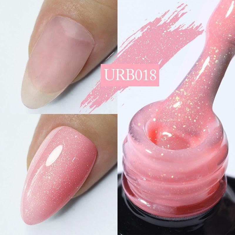 UR SUGAR 7ml Gold Glitter Gel Nail Polish Platinum Shining Mineral Sequins Soak Off UV LED Gel Nail Semi Permanent Manicure - HEPSIBAH SHOP