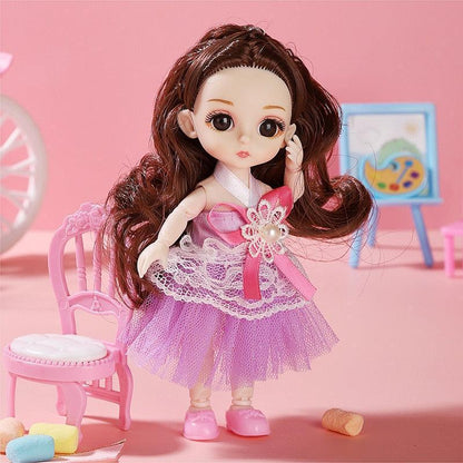 Doll Girl Toy Mini Doll Movable Joint Baby 3d - HEPSIBAH SHOP