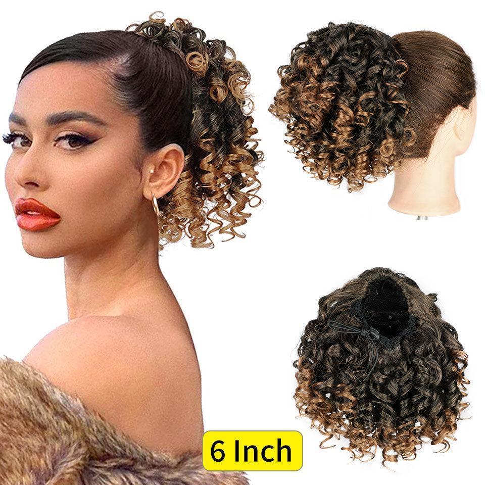 Synthetic Drawstring Puff Ponytail Afro Kinky Curly Hair Extension - HEPSIBAH SHOP