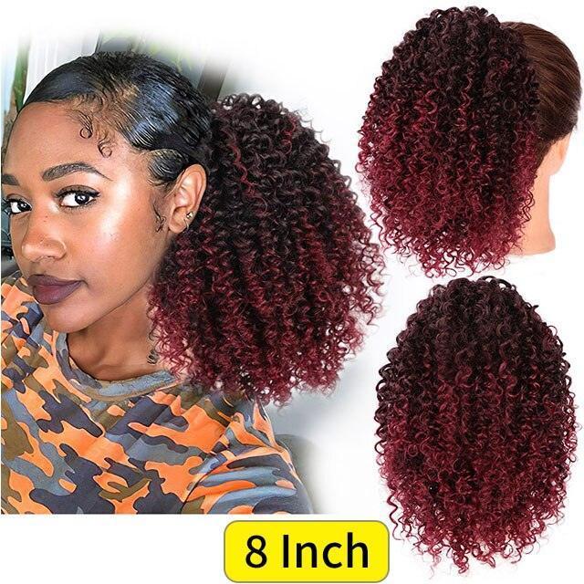 Synthetic Drawstring Puff Ponytail Afro Kinky Curly Hair Extension - HEPSIBAH SHOP