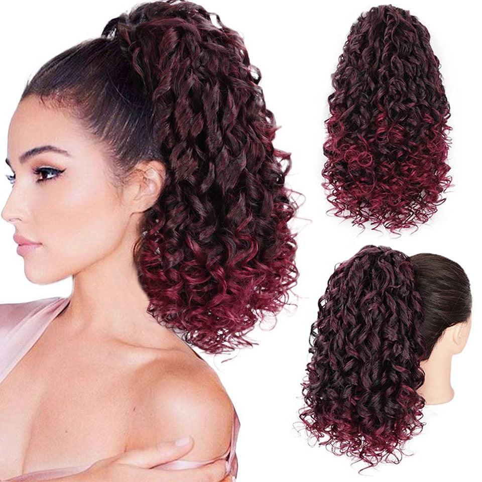 Synthetic Drawstring Puff Ponytail Afro Kinky Curly Hair Extension - HEPSIBAH SHOP