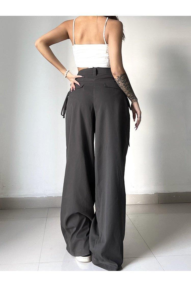 HEYounGIRL Shirring Casual Wide Leg Pants Women - HEPSIBAH SHOP