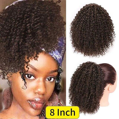 Synthetic Drawstring Puff Ponytail Afro Kinky Curly Hair Extension - HEPSIBAH SHOP