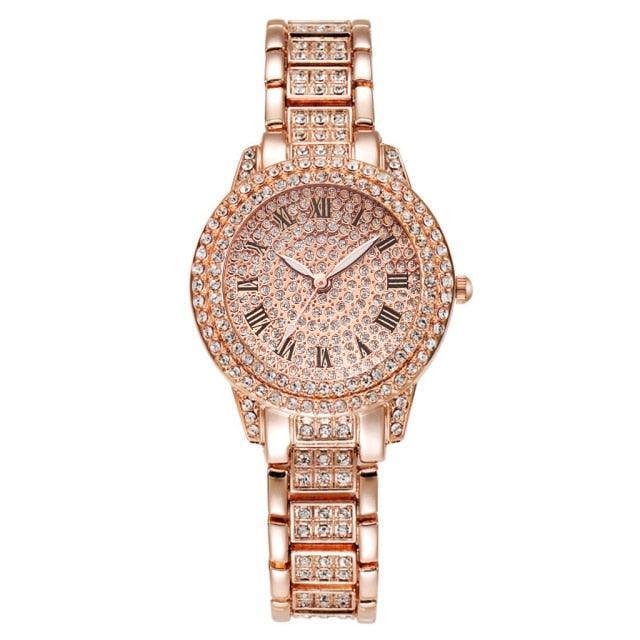 Diamond Crystals Watch and Bracelet Set - HEPSIBAH SHOP